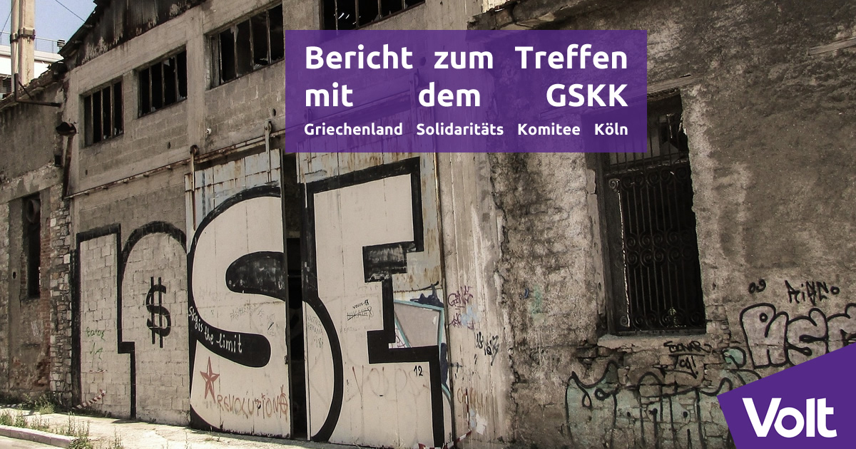 Griechenland Solidaritäts Komitee Köln GSKK Treffen Volt Friedrich Jeschke Europa