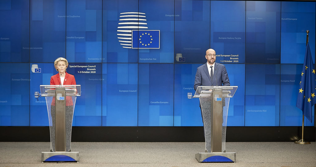 Ursula von der Leyen, Präsidentin der EU-Kommission und Charles Michel, Präsident des Europäischen Rates. Bild: European Union